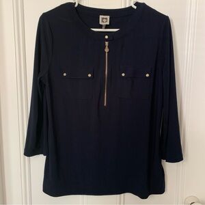 2 for $20🌟 Dark Blue Anne Klein Blouse